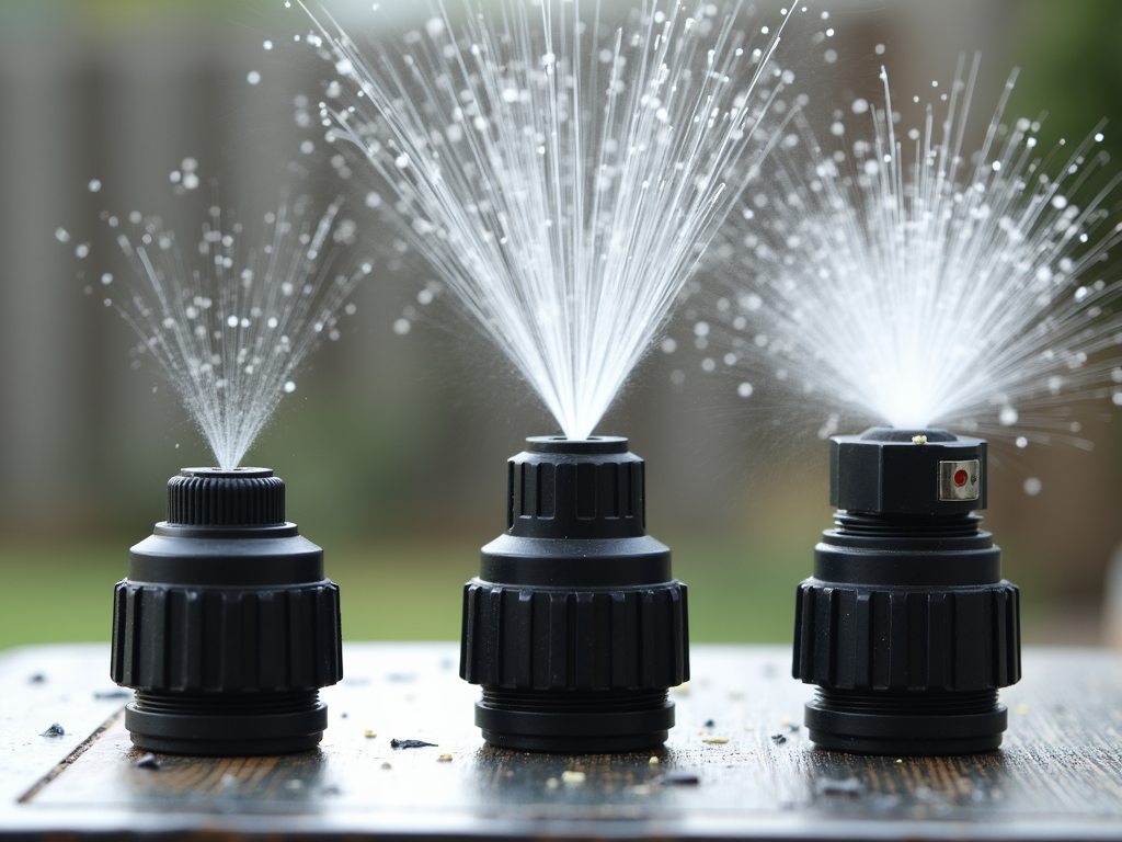 Close-up of power washer nozzles