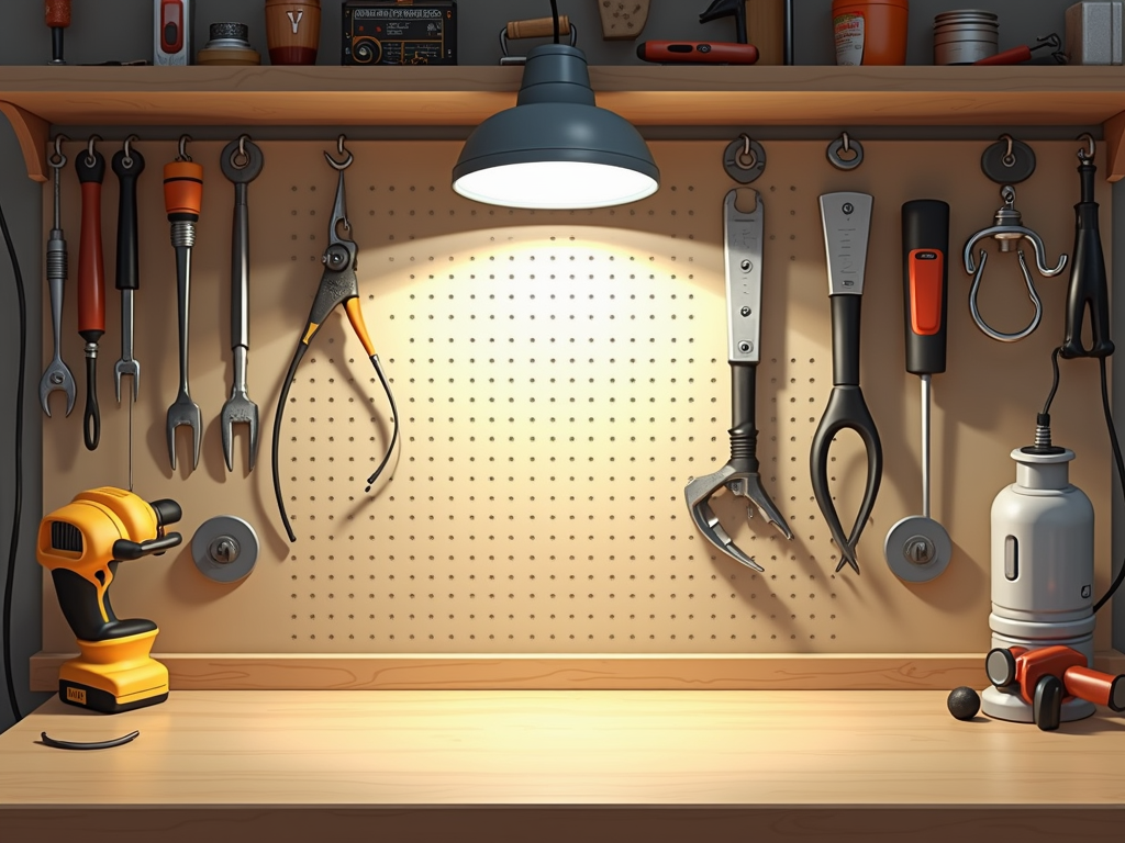 Safe and organized DIY workbench