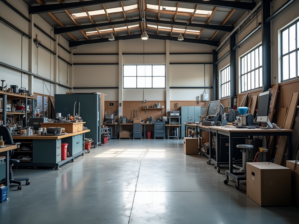 A clean and organized workshop post-maintenance, showcasing an effective and tidy workspace.