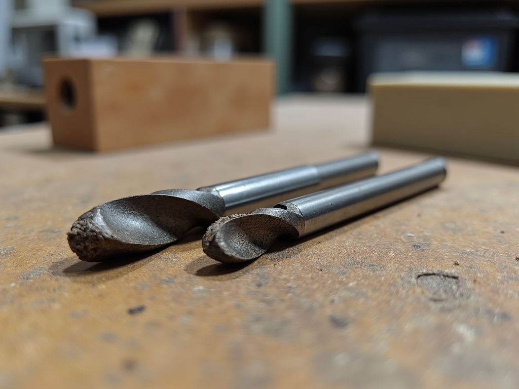 Old vs. new drill bit comparison