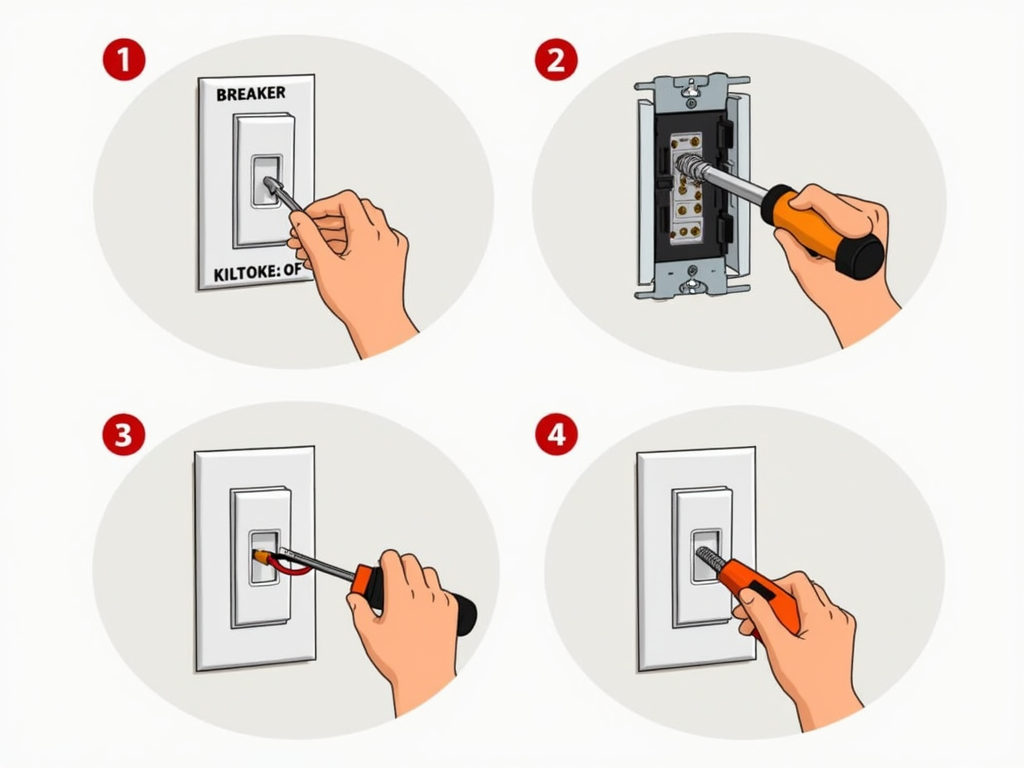 Step-by-step guide to replacing a light switch