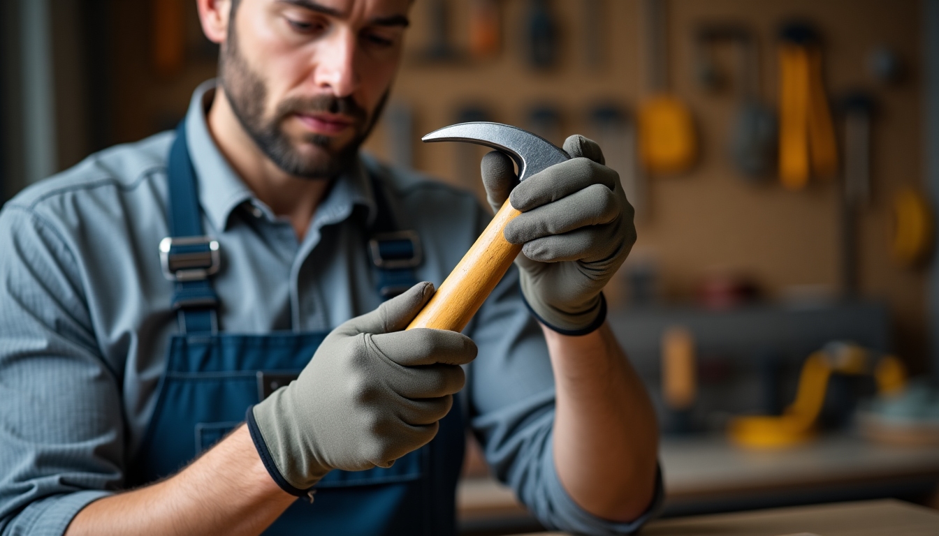 Inspecting a hammer for wear