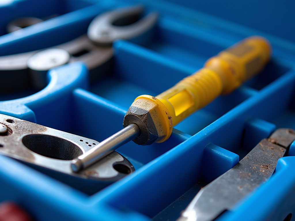 An organized toolbox for workman tools.