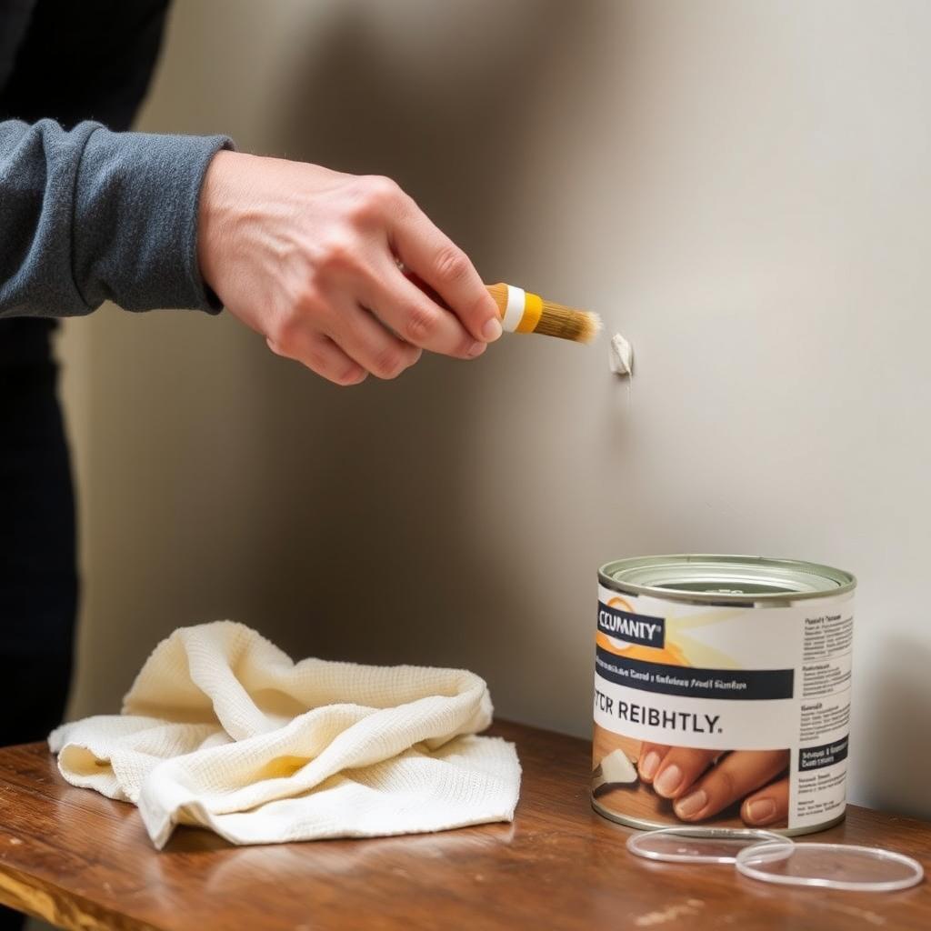 Touching up a painted wall