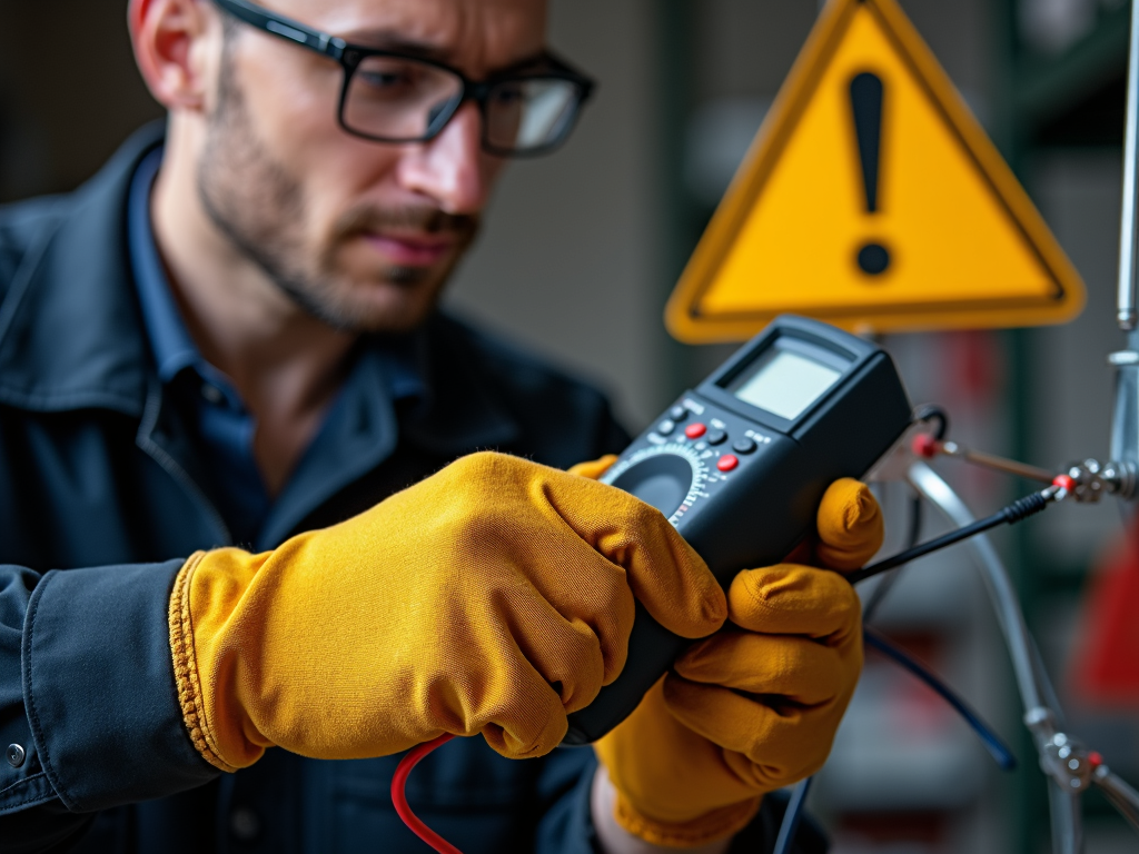 Safe multimeter use with protective gear