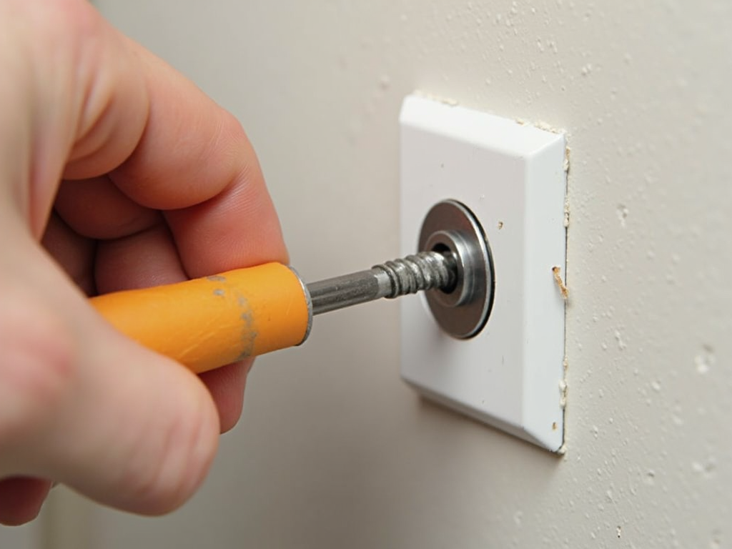 Applying steady pressure with a screwdriver