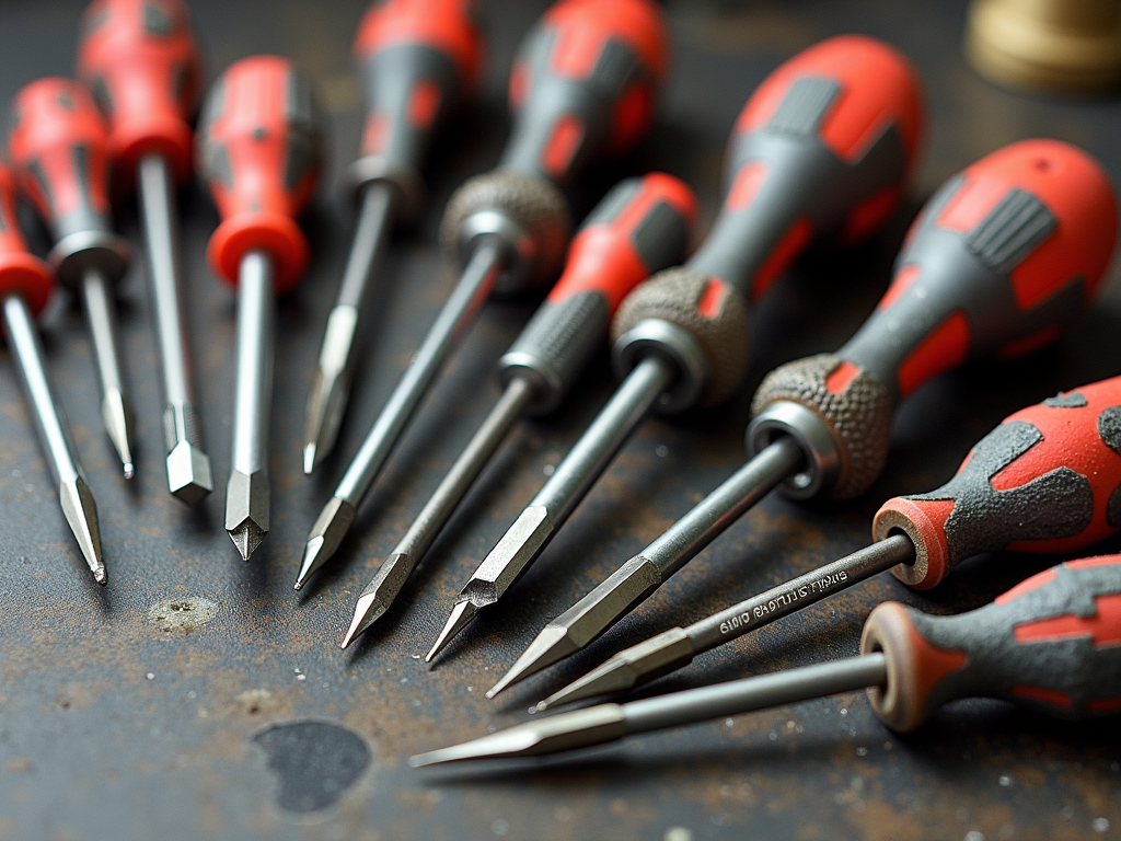 Various types of screwdrivers