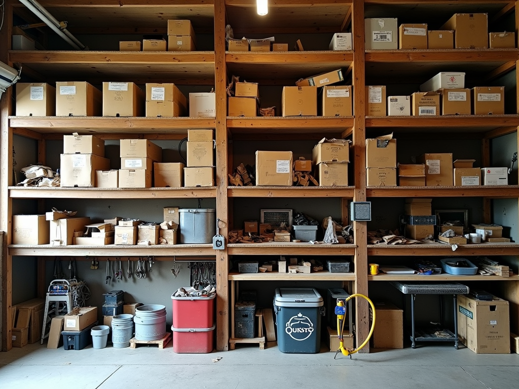 Maximizing vertical space with high shelves
