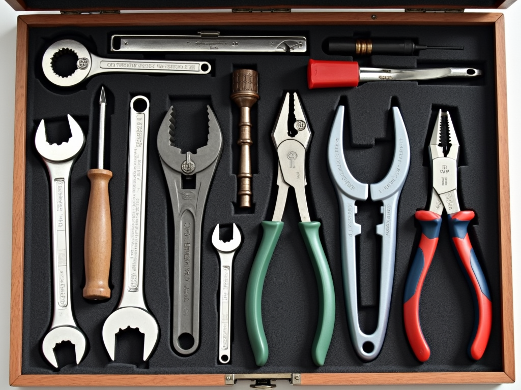 Organized tool kit with maintained tools