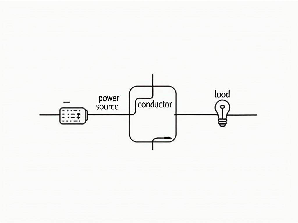 Diagram of a basic electrical circuit