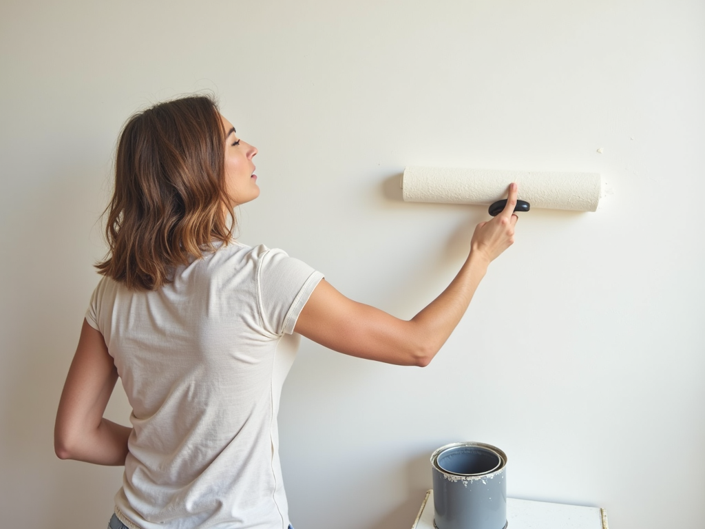 Applying primer to a wall