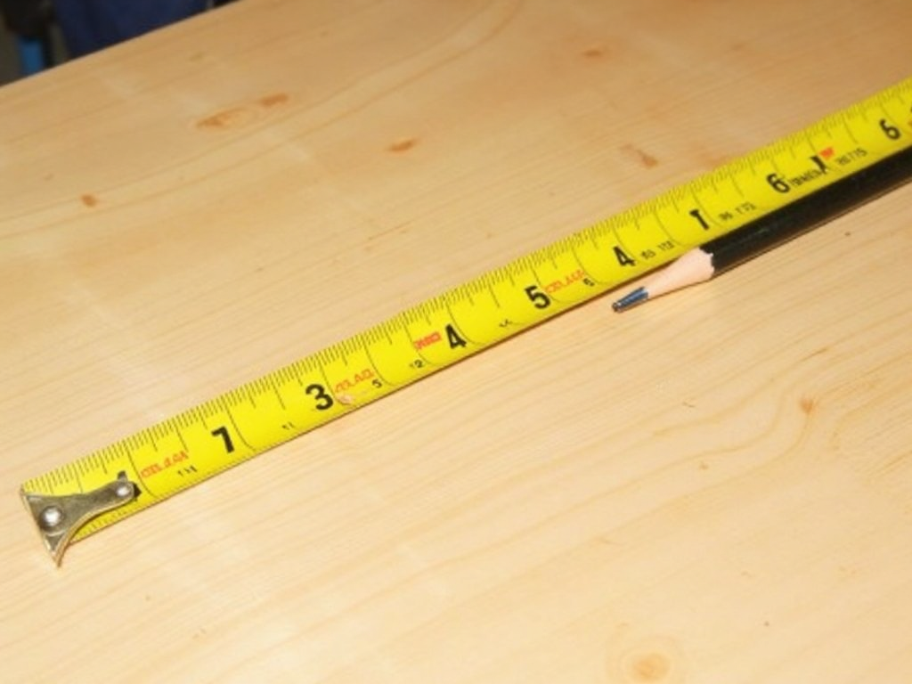 Tape measure marking wood