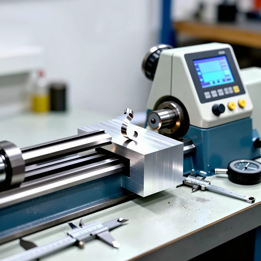 Lathe in action during metalwork project
