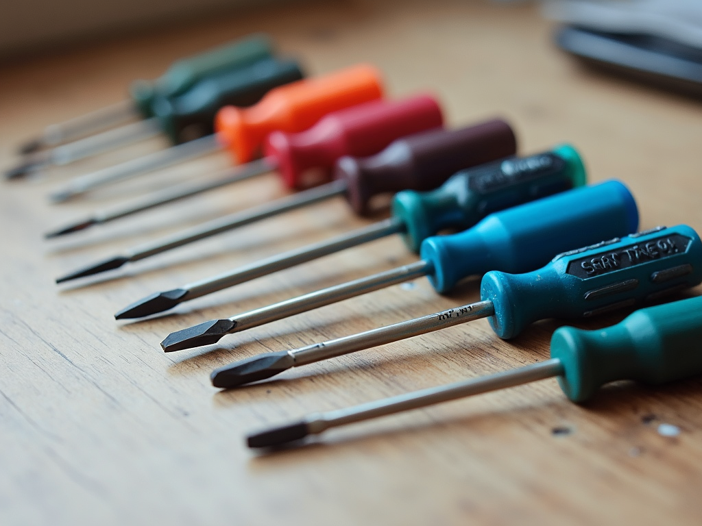 Set of screwdrivers for different tasks.