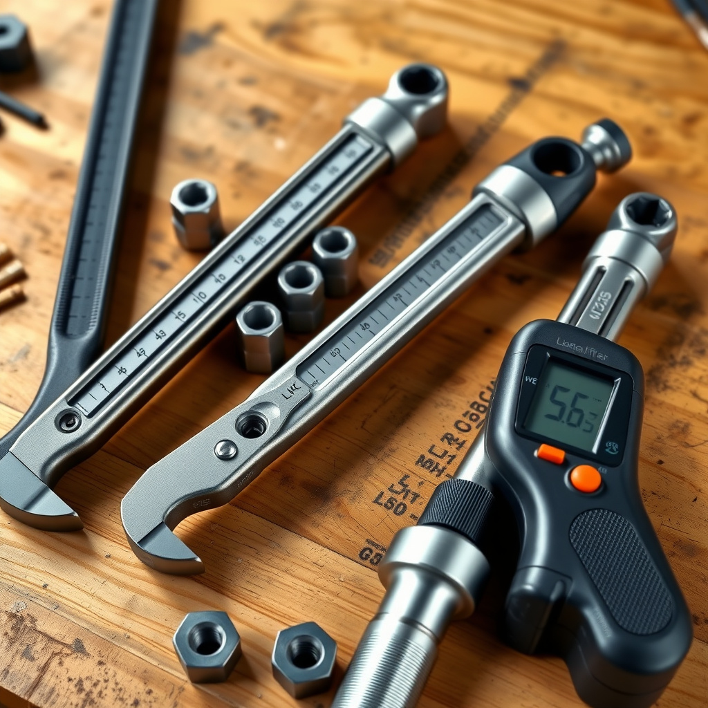 Side-by-side comparison of beam, click, and digital torque wrenches