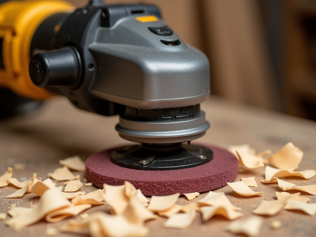 Sanding drum attachment on a rotary tool