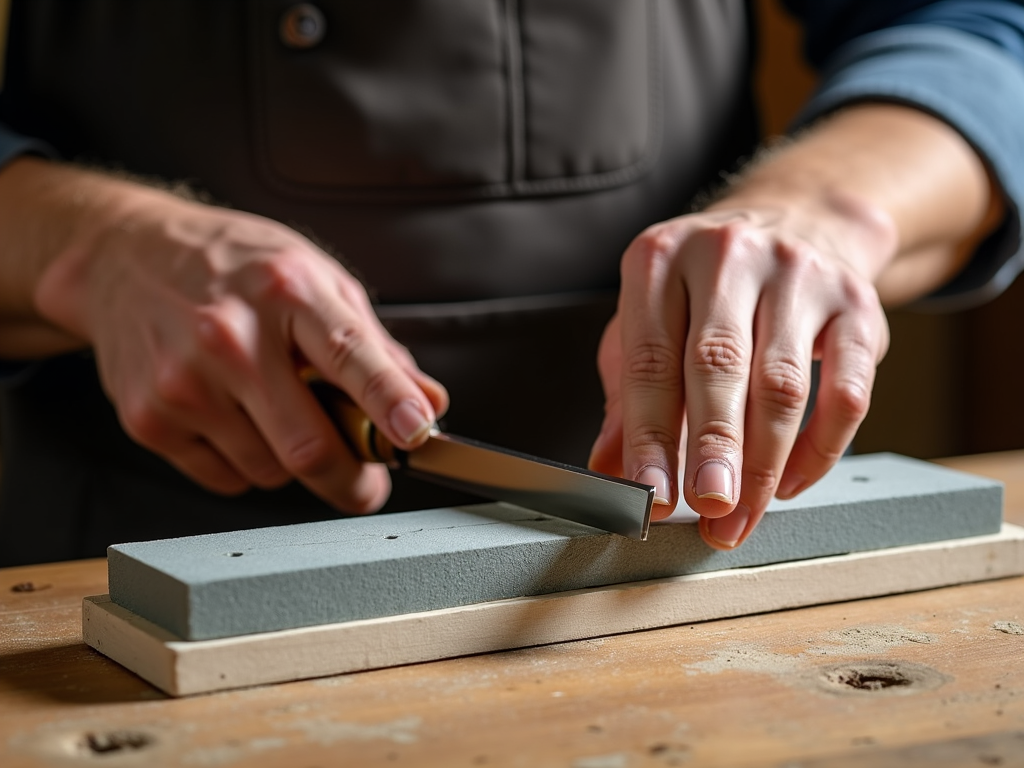 Sharpening a chisel for safety