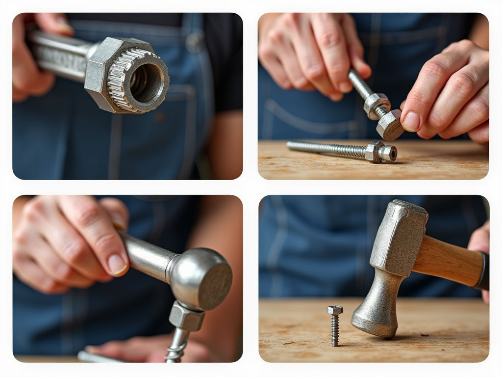 Various workman tools in action.