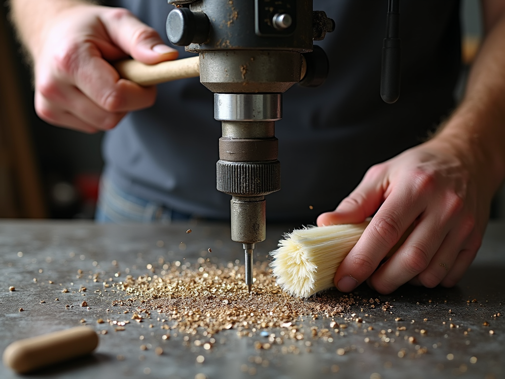 Cleaning drill press after use