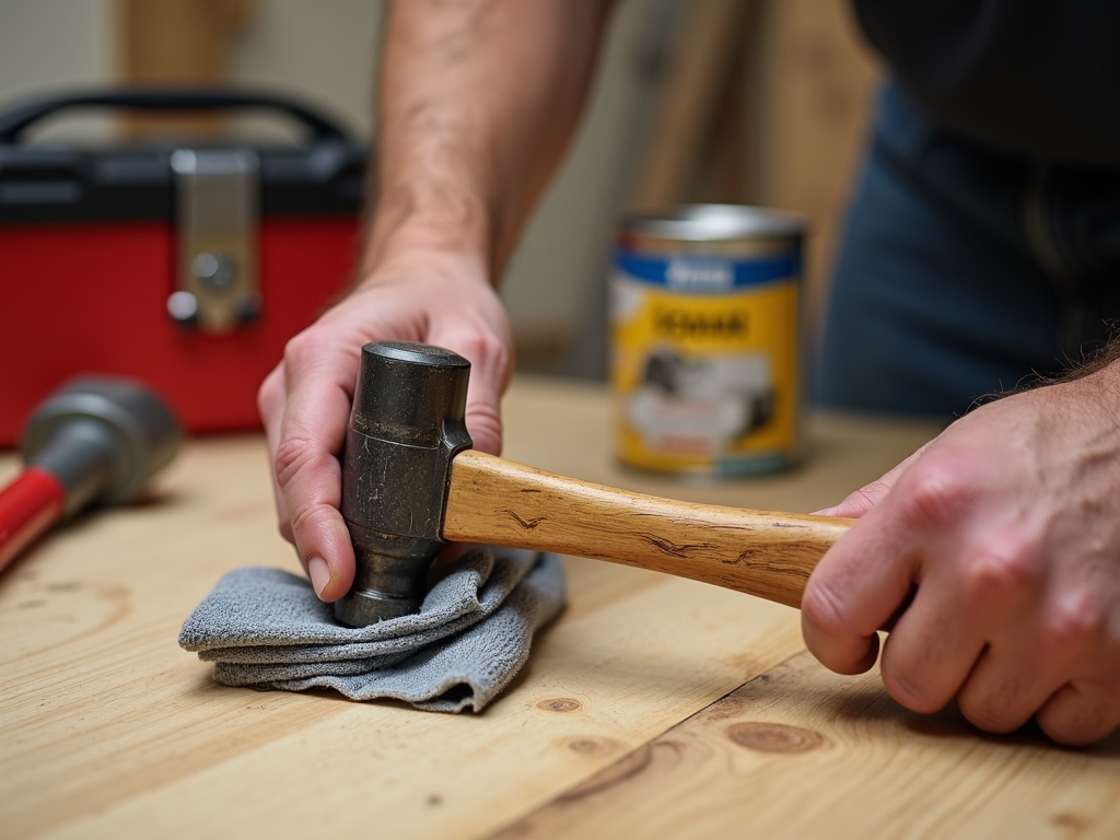 Cleaning a hammer