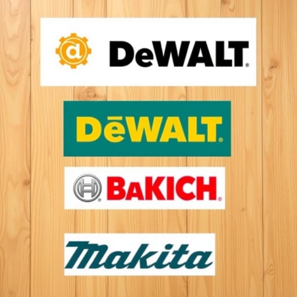 Popular brands for woodworking tools: DeWalt, Bosch, and Makita.