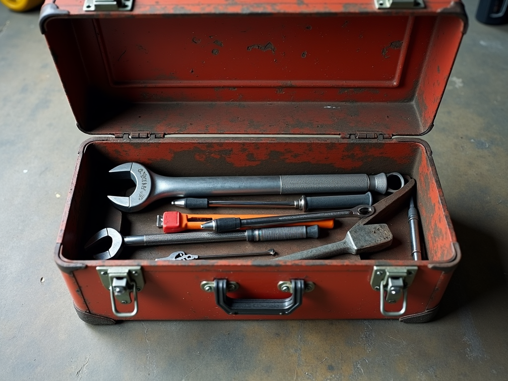 Torque wrench in a toolbox
