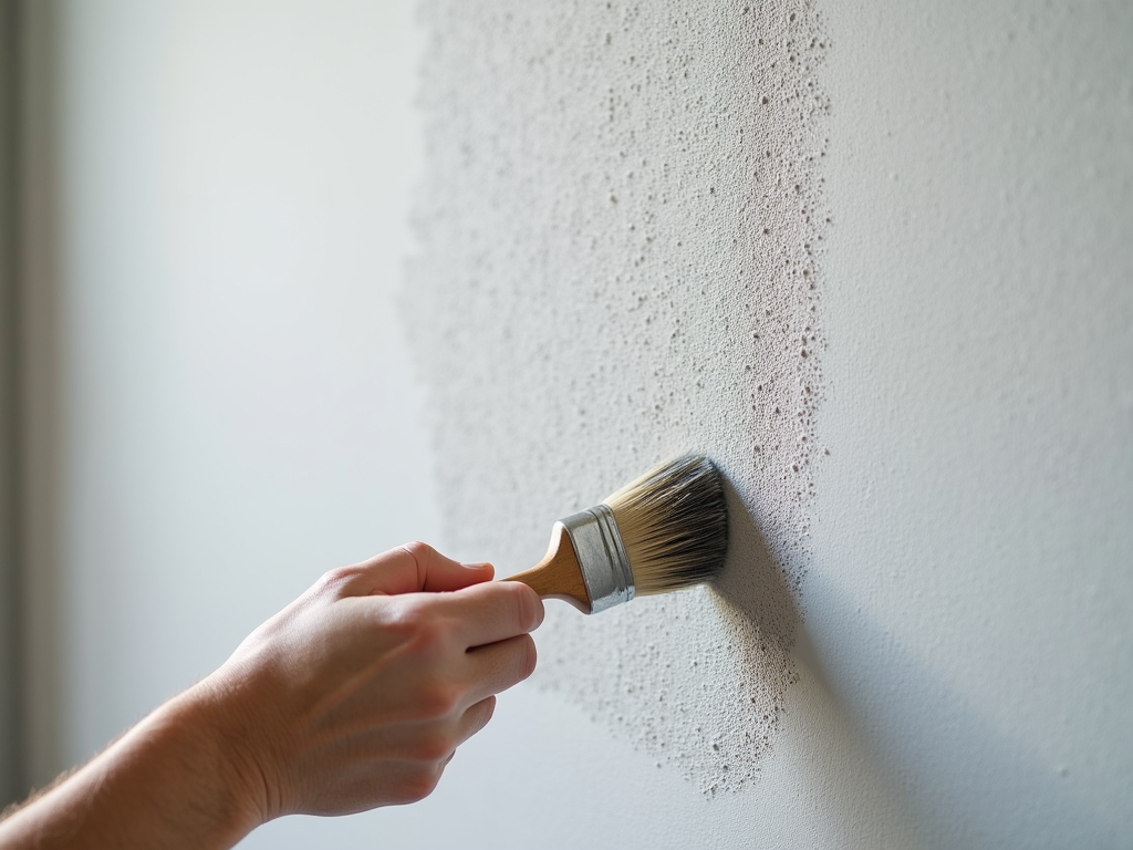 Stippling a wall for texture