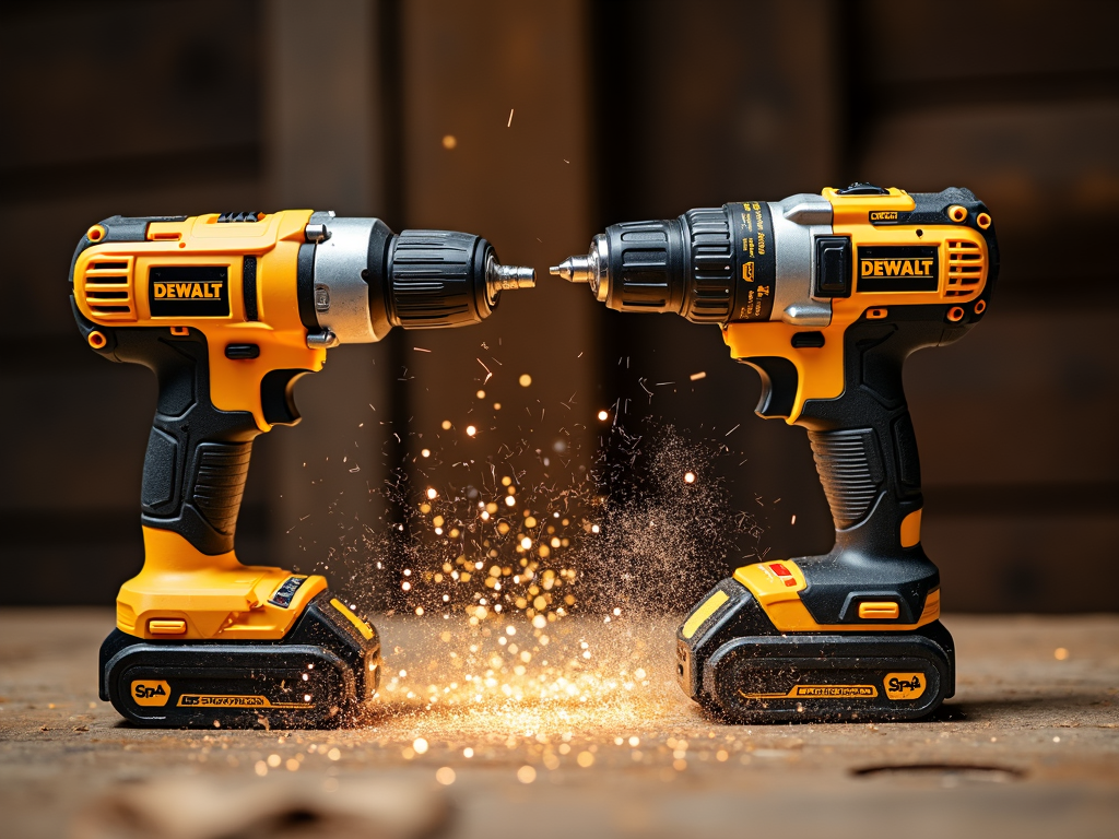 Cordless drill and impact driver working together