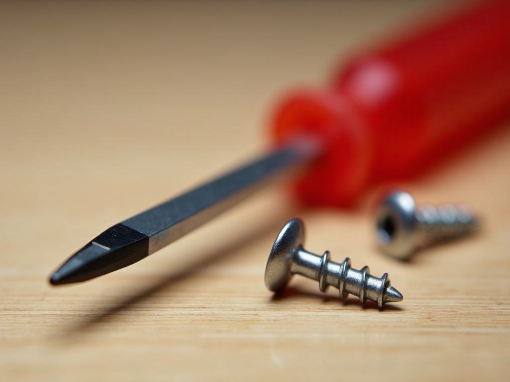 Cleaning a screwdriver