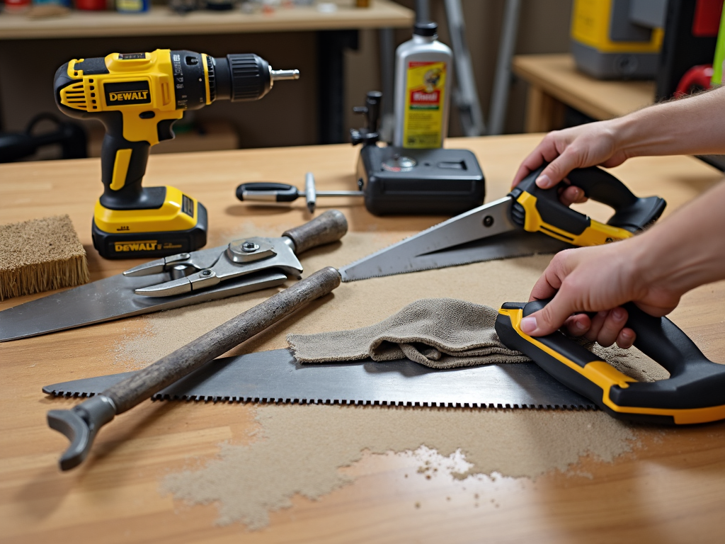 Cleaning and maintaining various tools