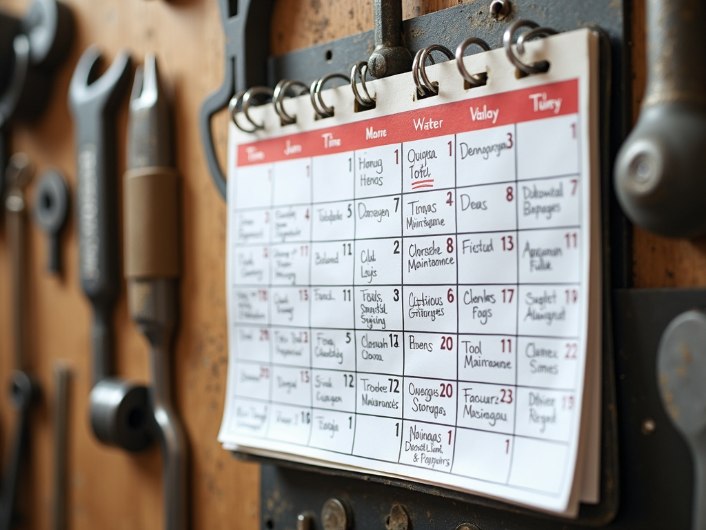 Tool maintenance schedule