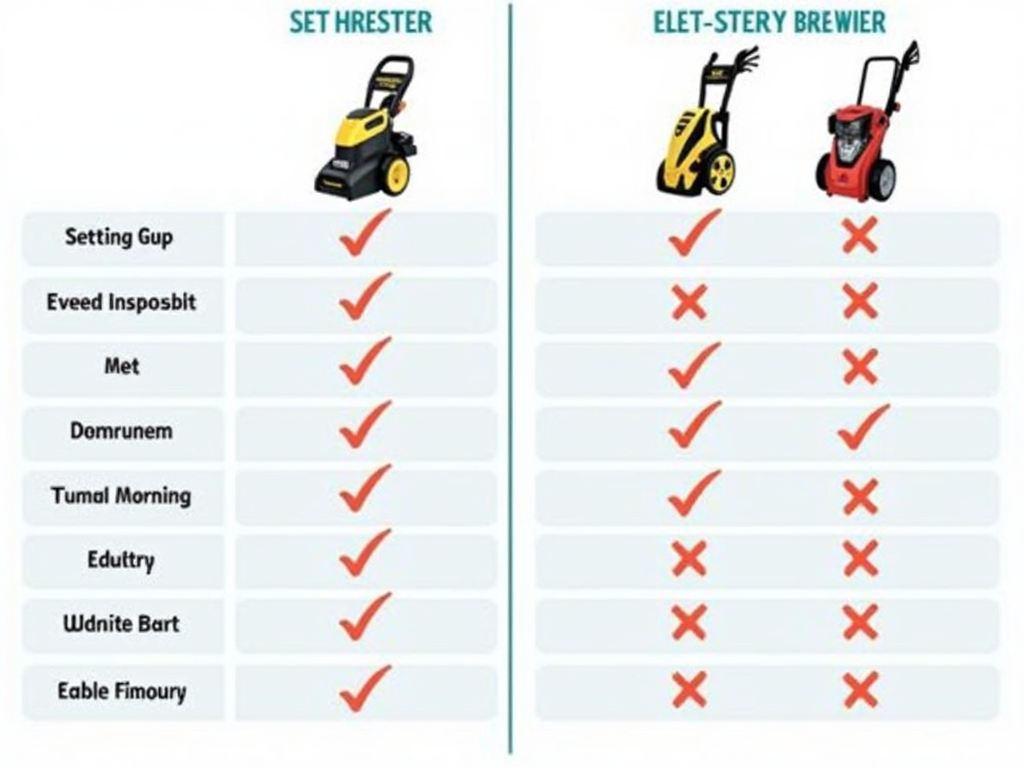 Electric vs. gas power washers comparison