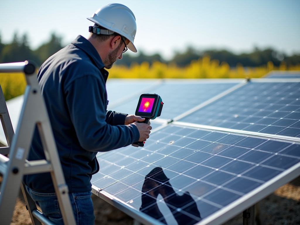 Thermal imaging of solar panels