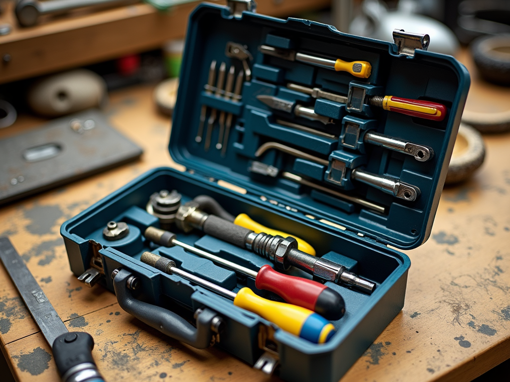 A toolbox, keeping DIY tools organized and handy.