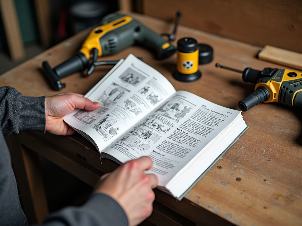 Reading a power tool manual