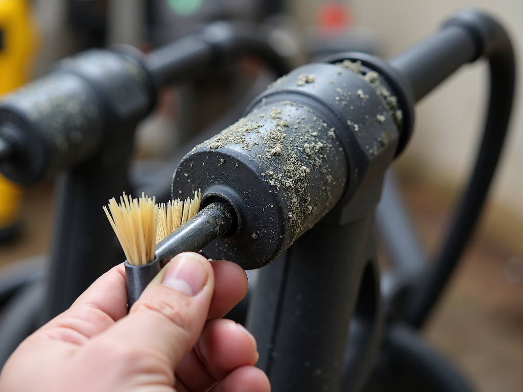 Cleaning a power washer nozzle