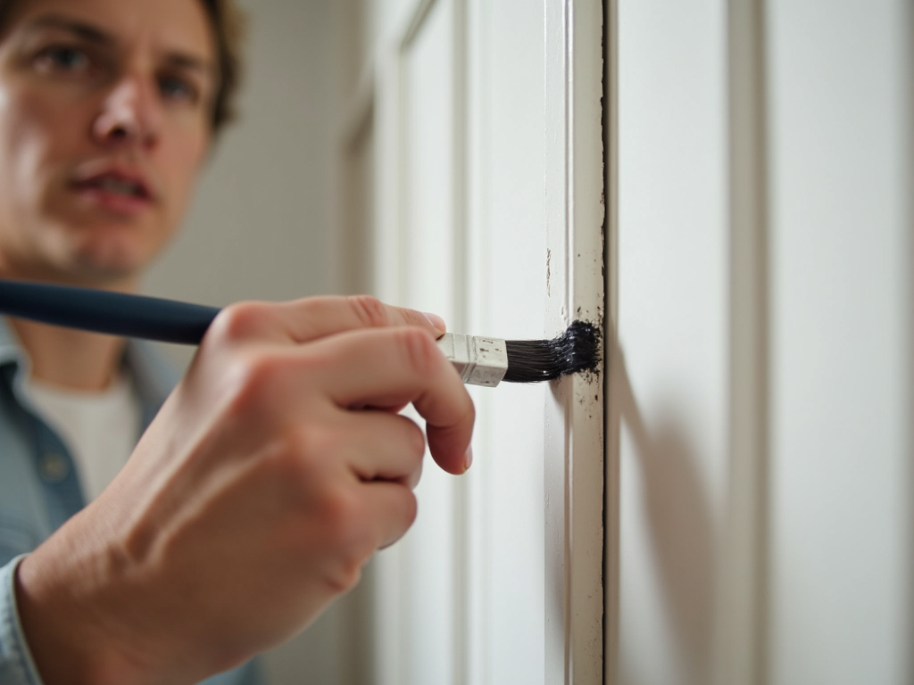 Cutting in with a small brush