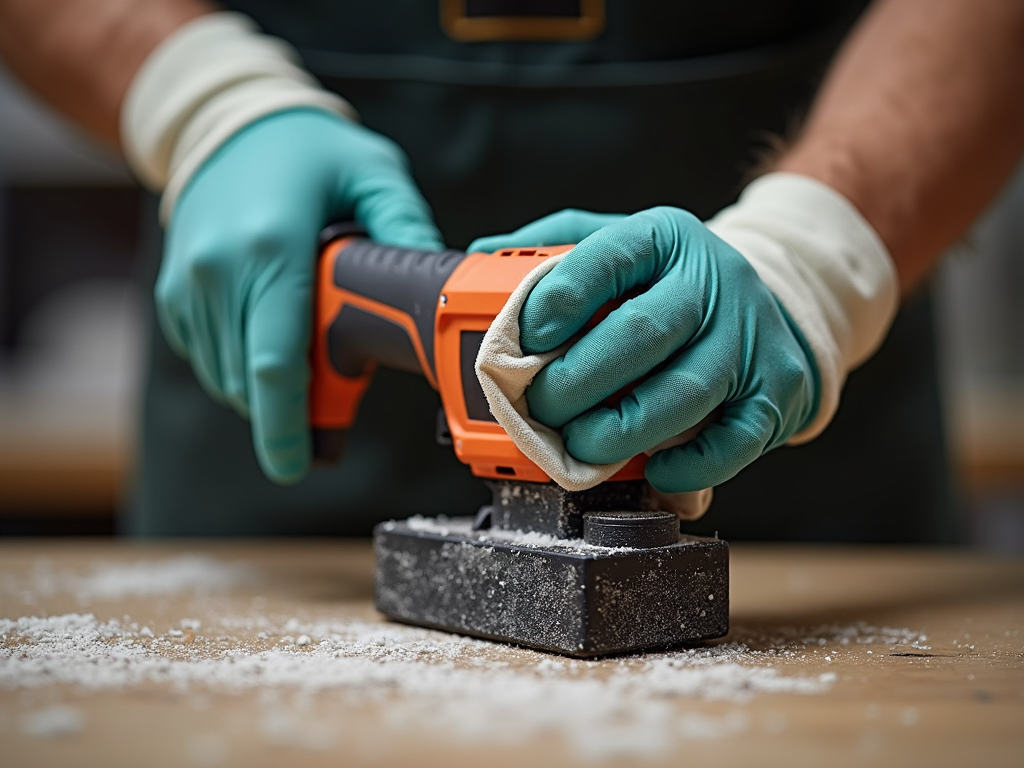 Cleaning a power drill safely