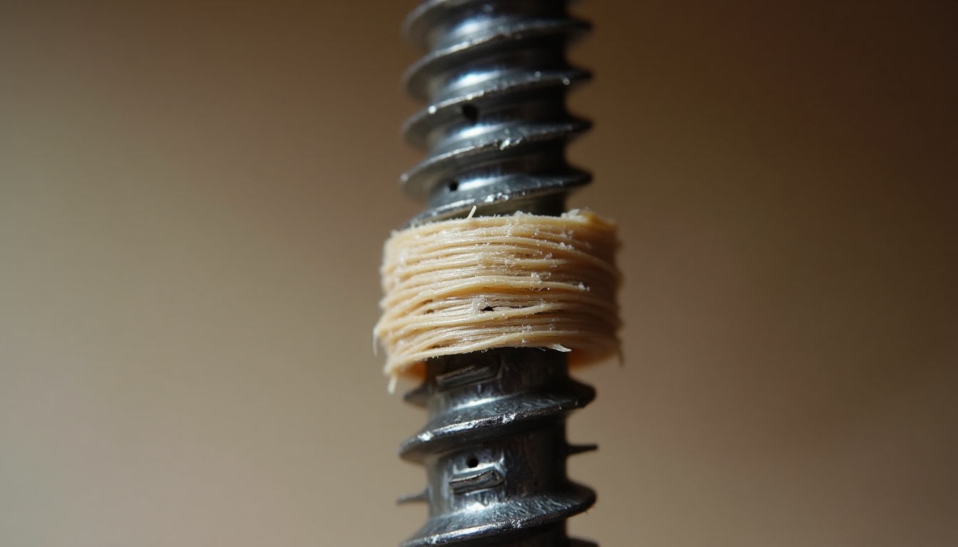 Screwdriver with rubber band on stripped screw
