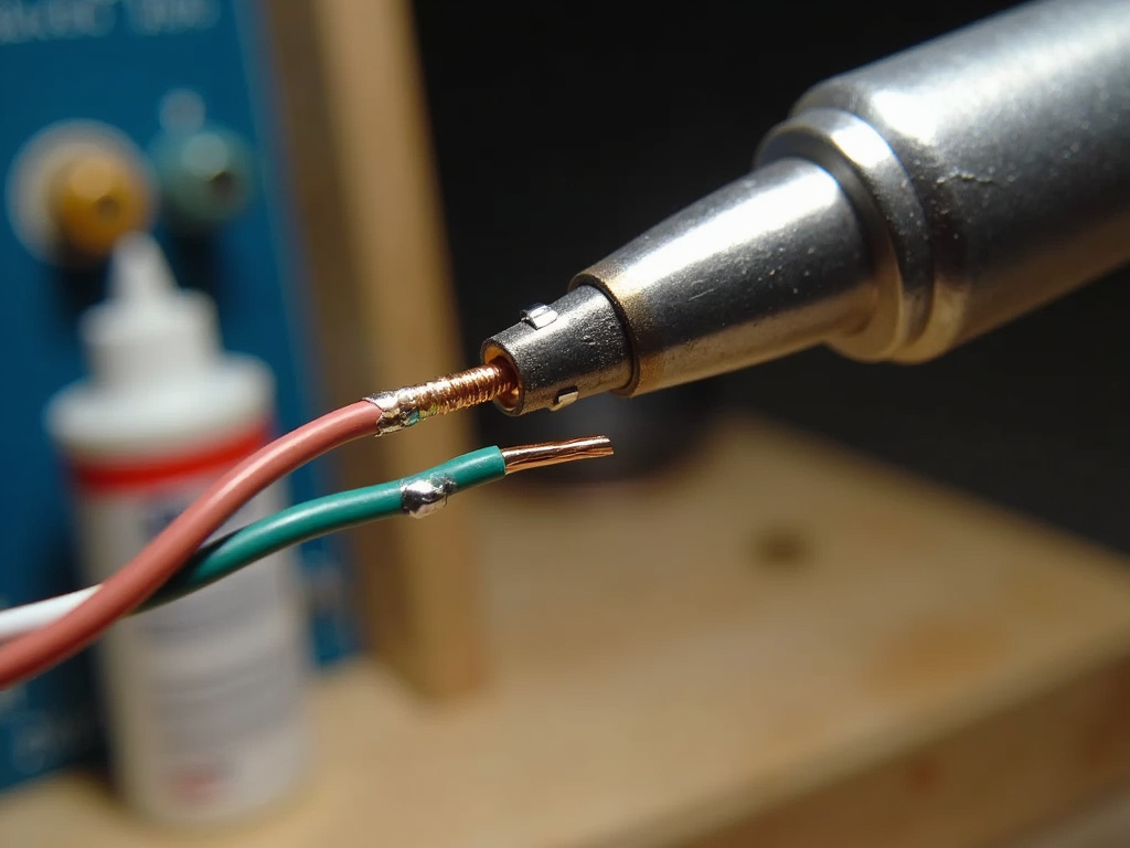Soldering two wires together