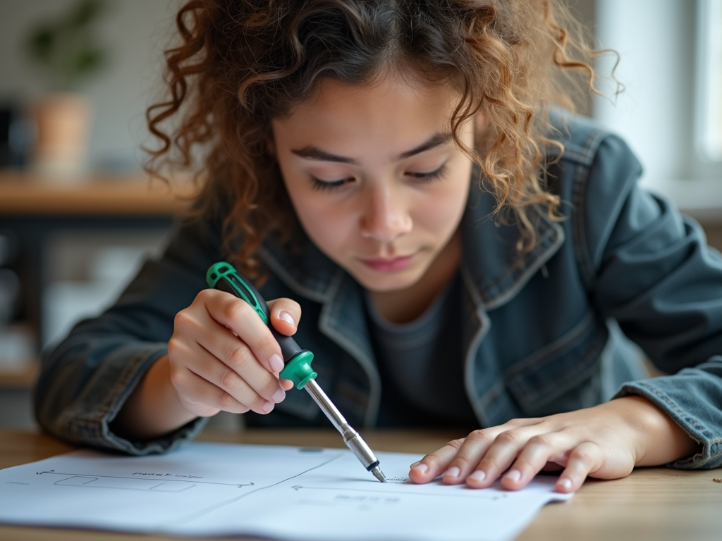 Focusing on the task while using a screwdriver