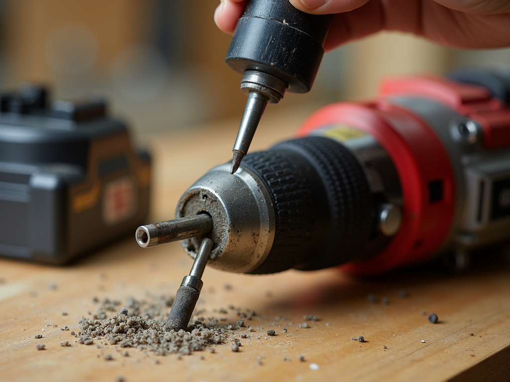 Cleaning a drill chuck