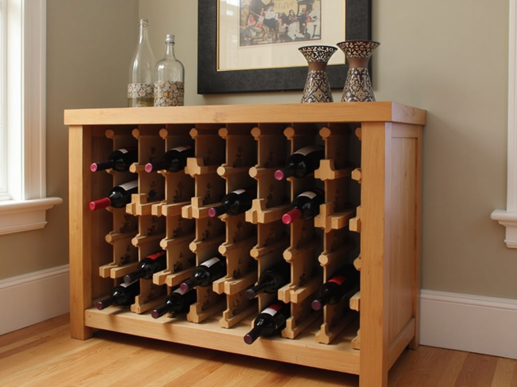 DIY wooden wine rack