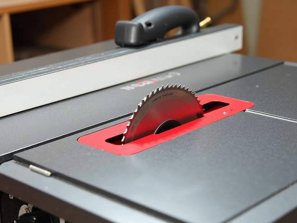 Table saw with blade