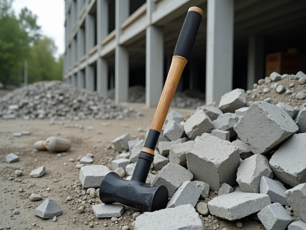 Sledgehammer at a construction site