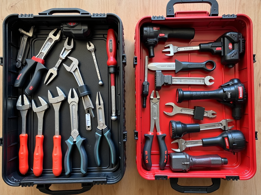 Before and after: disorganized vs. organized toolbox