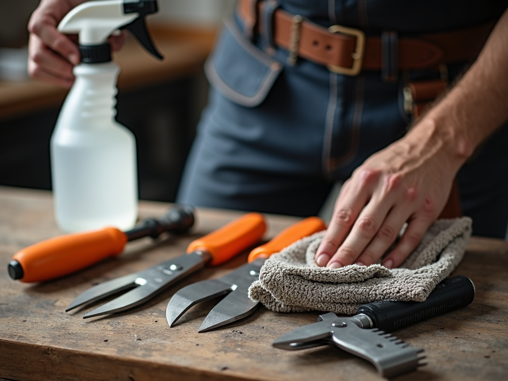 Cleaning workman tools
