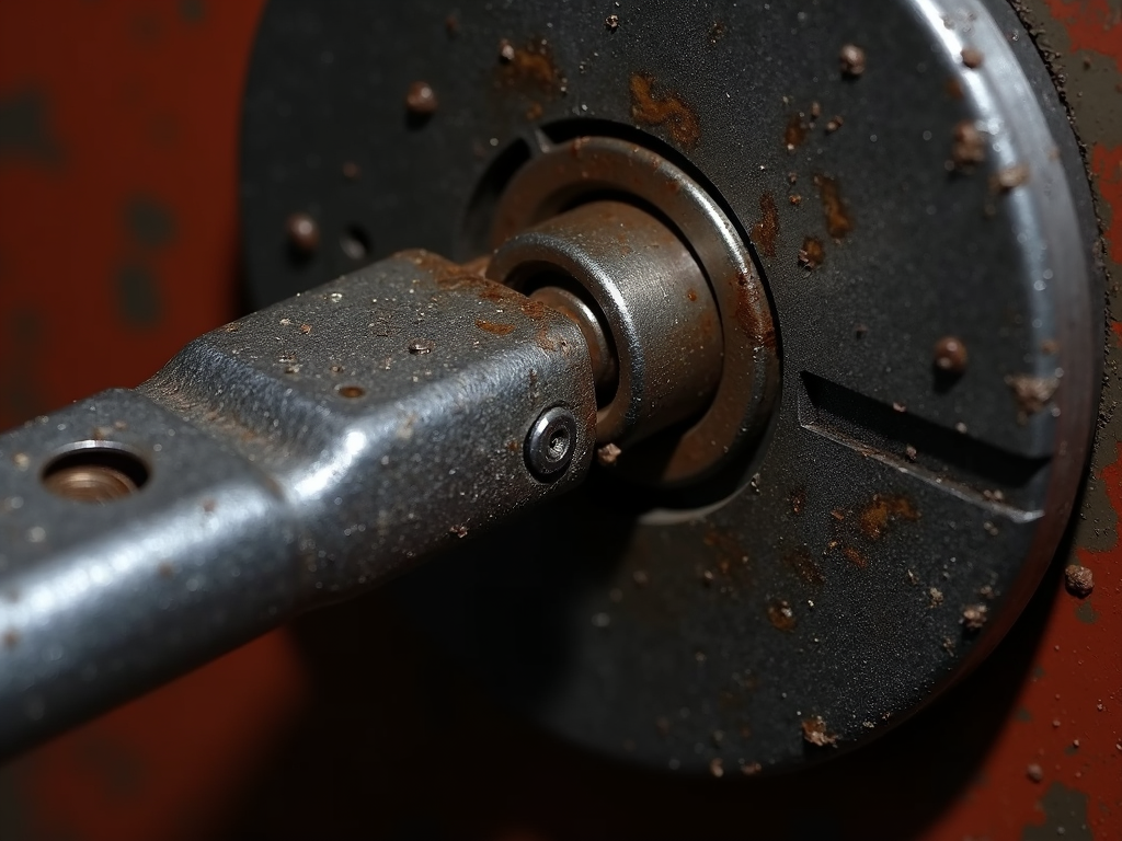 Adjustable wrench in use
