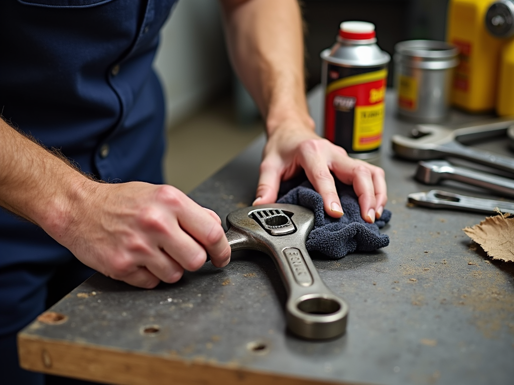 Maintaining tools by oiling them