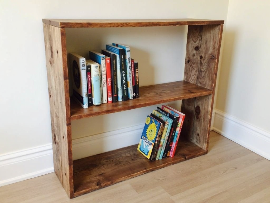 DIY wooden bookshelf